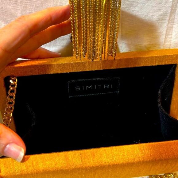 Gold and Silver Crossbody Bag with Chain Strap - Picture 7 of 7